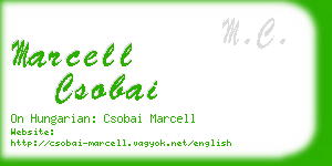 marcell csobai business card